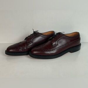 Nettleton Vintage Nettleton Cordovan Longwing Derby Shoes 10 C USA Made